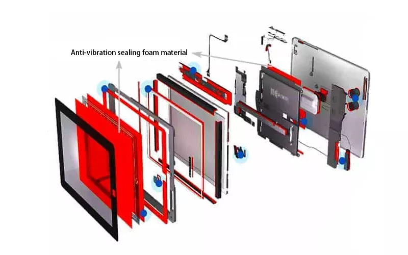 Anti-vibration sealing foam material